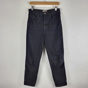 Free People We The Free Cotton High Waist Straight Tapered Ankle Mom Jeans